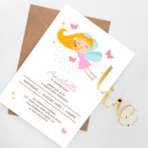 Adorable Blonde Fairy Princess Girl's Birthday