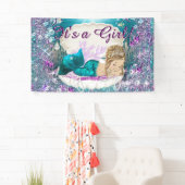 Adorable Blonde Mermaid Princess Baby Dusche Banner (Insitu)