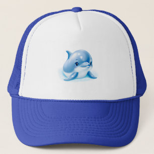 Adorable Blue Baby Dolphin Truckerkappe