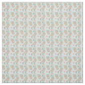 Adorable Blue Baby Rabbit Fabric Stoff (Muster)