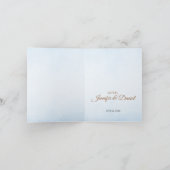 Adorable Blue Brown Bärenballons Babydusche Dankeskarte (Innenseite)