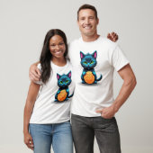 Adorable Blue Cat mit Garnball T-Shirt (Unisex)