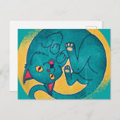Adorable Blue Cat Postkarte (Vorne/Hinten)