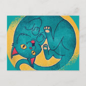 Adorable Blue Cat Postkarte (Vorderseite)
