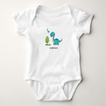 Adorable Blue Dinosaur with Hearts - Cute Brachios