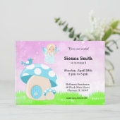 Adorable Blue Fee Einladung (Stehend Vorderseite)