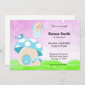 Adorable Blue Fee Einladung (Vorne/Hinten)