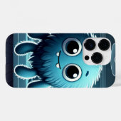 Adorable Blue Fluffy Creature Case-Mate iPhone Hülle (Rückseite (Horizontal))