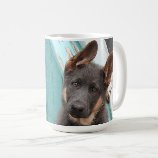 Adorable Blue German Shepherd Puppy Kaffeetasse (VorderseiteRechts)