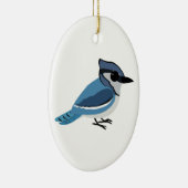 Adorable Blue Jay Keramik Ornament (Rechts)