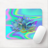 Adorable Blue Lotus, Holografischer Regenbogen Mousepad (Mit Mouse)