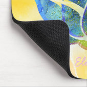 Adorable Blue Lotus, Rainbow Gefärbte Krawatte Mousepad (Ecke)