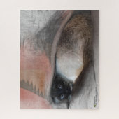 Adorable Blue Mit Augen Siam Kitten Peekout Puzzle (Vertikal)