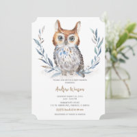 Adorable Blue Owl Baby Dusche
