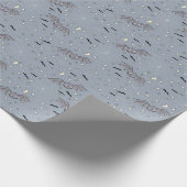 Adorable Blue Spookoky Niedliche Fledermäuse Hallo Geschenkpapier (Ecke)