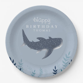 Adorable Blue Under Sea Manta Ray Geburtstag Pappteller
