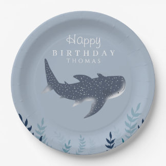 Adorable Blue Under Sea Manta Ray Geburtstag Pappteller
