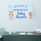 Adorable Blue Watercolor Bears Boy Baby Dusche Banner (Messeveranstaltung)
