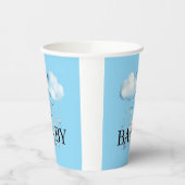 Adorable Blue Watercolor Teddy Bear Baby Dusche Pappbecher (Links)