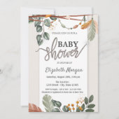 Adorable Boho Baby Dusche Einladung (Vorderseite)