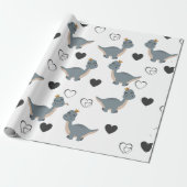 Adorable Boho Dinosaur Party Geschenkpapier (Ungerollt)