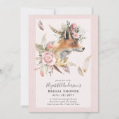Adorable BOHO Fox Brautparty Einladung (Vorderseite)