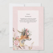 Adorable BOHO Fox Brautparty Einladung (Rückseite)