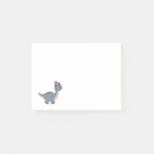 Adorable Boho Gray Dinosaurier Post-it Klebezettel (Vorderseite)