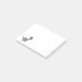 Adorable Boho Gray Dinosaurier Post-it Klebezettel (angewinkelt)