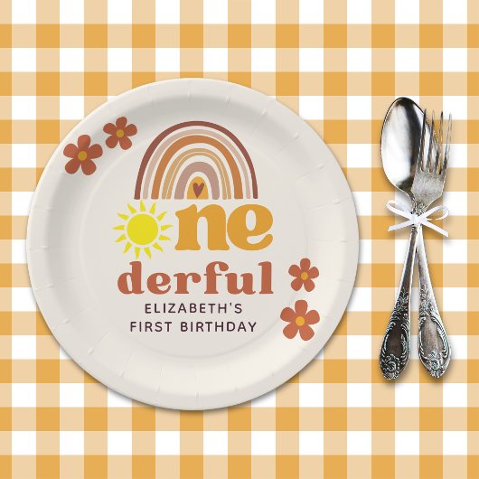 Adorable Boho-Inspired One Year Party Pappteller