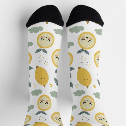 Adorable Boho Lemon Socken (Oben)