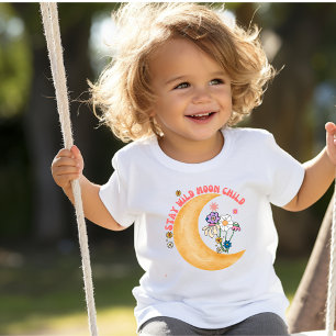 Adorable Boho "Moon Child Kleinkind T - Shirt