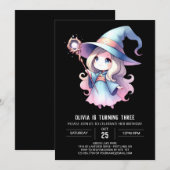 Adorable Boho Wizard Geburtstag Einladung (Vorne/Hinten)