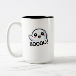 Adorable Boo Ghost Sprichwort Boou Halloween Grafi Zweifarbige Tasse