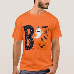 Adorable Boo Ghost und Pumpkin Halloween Design T-Shirt