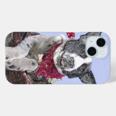 Adorable Border Collie Heeler Mix Dog Sketch Case-Mate iPhone Hülle (Rückseite (Horizontal))