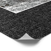 Adorable Border Collie Heeler Mix Dog Sketch Poster (Ecke)