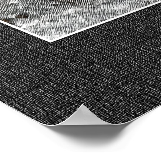 Adorable Border Collie Heeler Mix Dog Sketch Poster (Ecke)