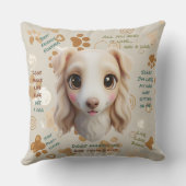Adorable Borzoi Face Cushion Throw Pillow Kissen (Rückseite)