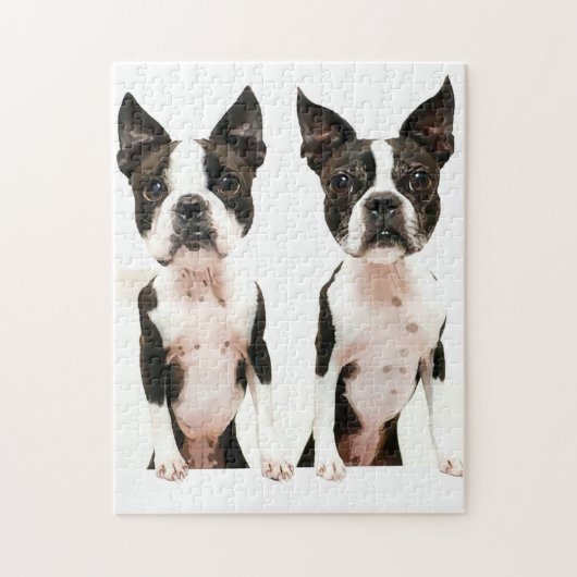Adorable Boston Terrier Cartoon Dog Puzzle (Vertikal)