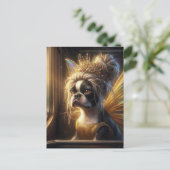 Adorable Boston Terrier Fairy Postkarte (Stehend Vorderseite)