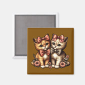 Adorable Bow-tied Kittens Magnet (Vorderseite/Rückseite)