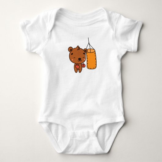 Adorable Boxbär Baby Strampler (Vorderseite)