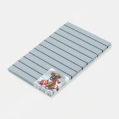 Adorable Boxer Welpe in Snowy Landschaft Post-it Klebezettel (angewinkelt)