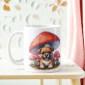 Adorable Boxer Welpe unter einem Pilzschirm Kaffeetasse