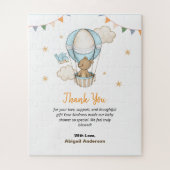 Adorable Boy Teddy Bear Baby Dusche Vielen Dank Puzzle (Vertikal)