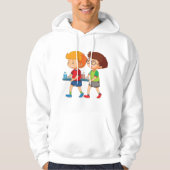 Adorable Boys, die Lebensmittel mitführen Hoodie (Vorderseite)
