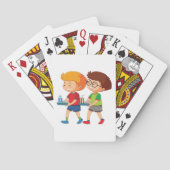 Adorable Boys, die Lebensmittel mitführen Spielkarten (Rückseite)