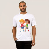 Adorable Boys, die Lebensmittel mitführen T-Shirt (Vorne ganz)