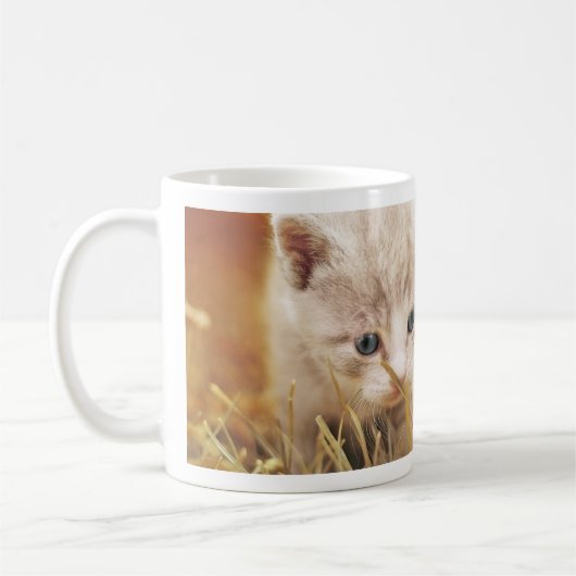 Adorable braune Katzen-Design mit Textnachricht Kaffeetasse (Links)